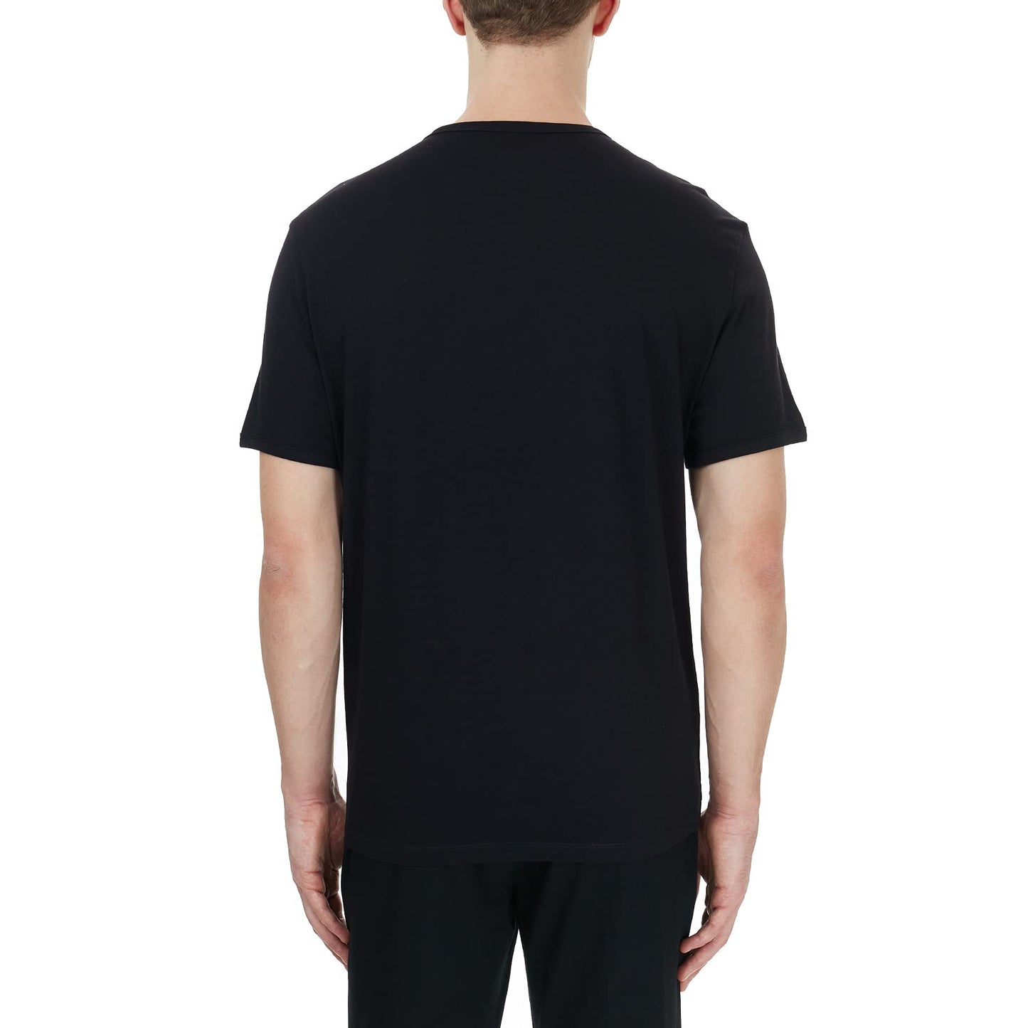 Armani Exchange Men's Crew Neck Logo Tee T Shirt, Black, Large - Medaid International