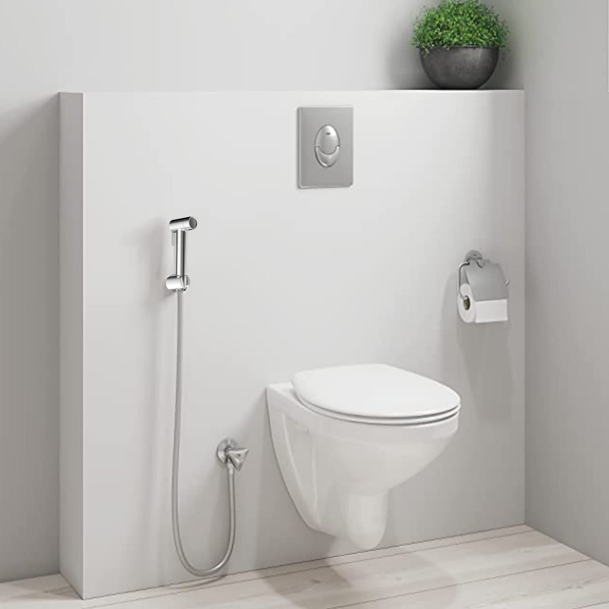 JOMOO Shattaf, Copper Alloy Bidet Sprayer for Toilet, Handheld Bidet Shower with 47inch Bidet Hose and Holder for Muslim Shower and Personal Hygiene