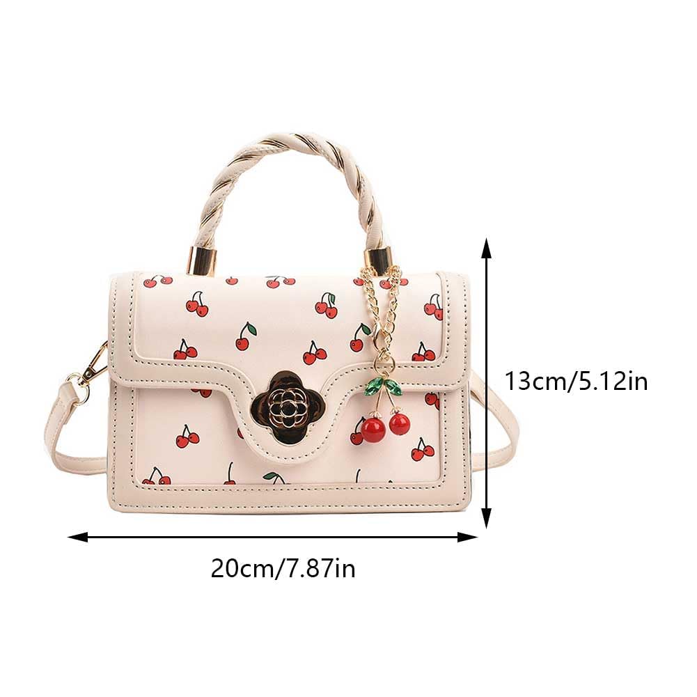 TERRIFI Fashion Shoulder Bag, Lovely Cherry PU Leather Crossbody Bag, Suitable for Women Tote Bag