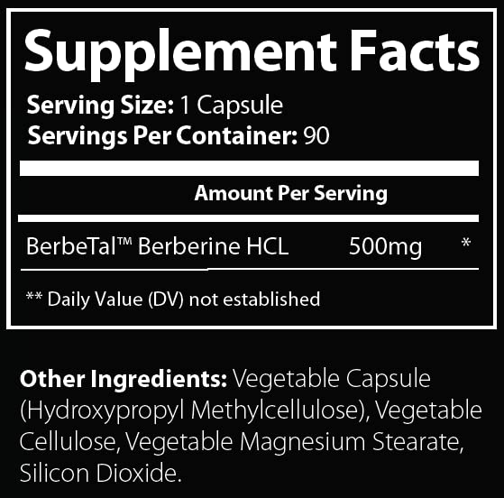 Advanced Bionetix 2 Pack 1500mg Advanced Bioavailability Micronized Berberine Supplement All Natural w/BerbeTal™ Support. 180 Total Capsules - Medaid International