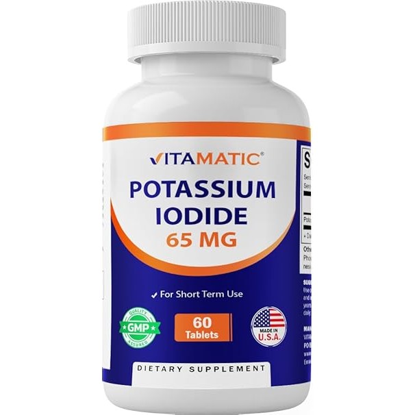 Vitamatic Potassium Iodide 65 mg per Serving - 60 Tablets - KI Pills