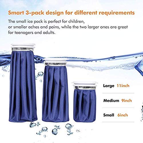 Ice Bag Pack, Reusable Ice Bag Hot Water Bag for Injuries, Pain Relief Medium