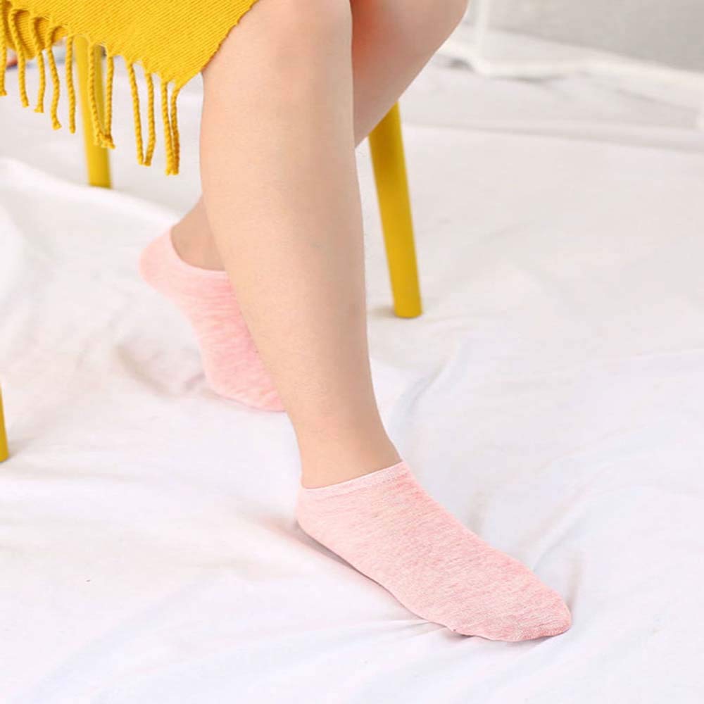 KASTWAVE 10 Pairs Of Solid Color Socks, Environmentally Friendly Casual Low Ankle Socks For Men And Women - 38