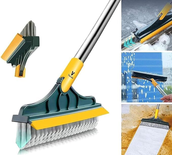 Rotatable Floor Cleaning Scrub Brush 2in1 فرشاة تنظيف أرضية دوارة 2 في 1