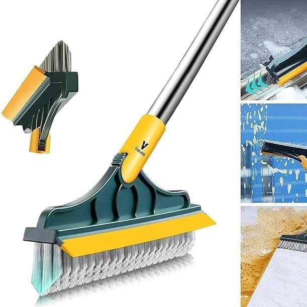 Rotatable Floor Cleaning Scrub Brush 2in1 فرشاة تنظيف أرضية دوارة 2 في 1