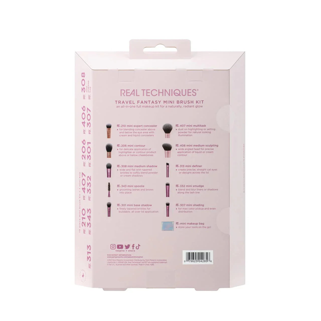 Real Techniques Travel Fantasy Mini Brush Kit + pouch 278177
