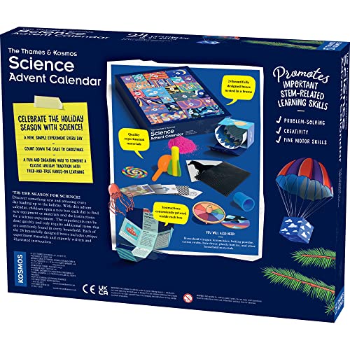 The Thames & Kosmos Science Advent Calendar | 24 STEM Experiments in Chemistry, Biology & Physics | Great for Winter Holiday Celebrations | Conduct Daily Experiments | Fun, Wholesome Family Tradition - Medaid International