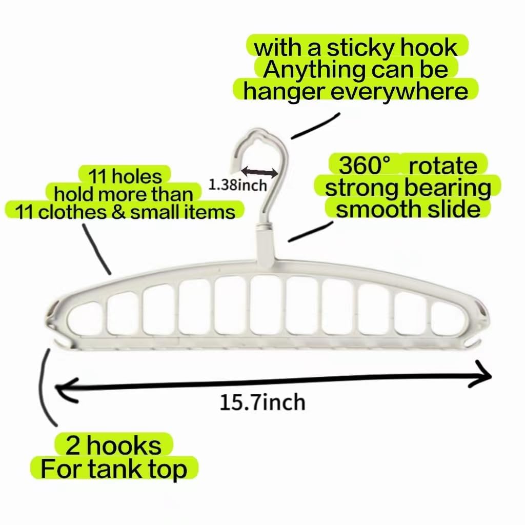 TERRIFI 2 Pack Folding Hanger, Heavy Duty Plastic Clothes Hanger, Space Saving Hangers for Clothes, Suitable for Jeans, Pants, Shirts, Scarves, Sweaters, Coats (White)