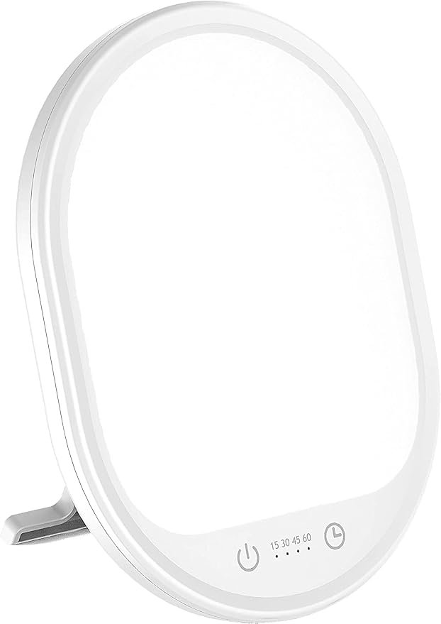 Erligpowht Light Therapy Lamp, Uv Free 10000 Lux Daylight Lamp Touch Control With 3 Adjustable Brightness Levels & 4 Timer Function, Large Surface Rotatable Stand For Home/Office