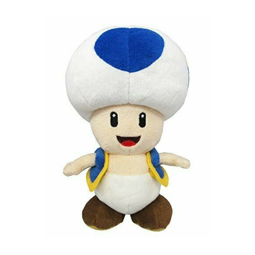 Super Mario Blue Toad 8" Plush by San - ei - Medaid International