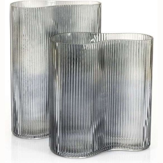 Vase Riba-6 Grey by By-Boo – Height 25 cm