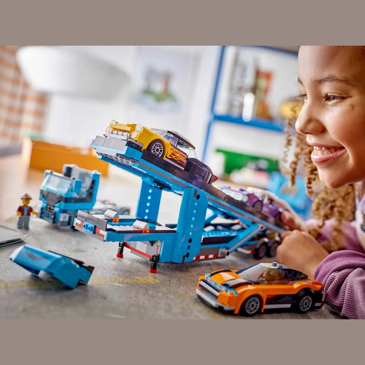 Lego Car Transporter Truck With sports Cars (60408)