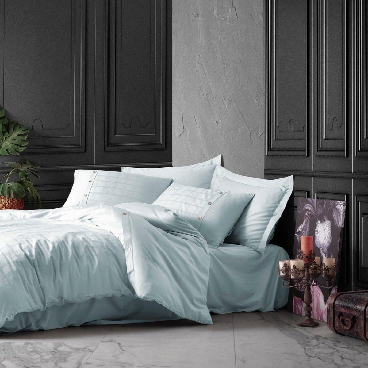 DOUBLE size Lux Series Duvet Cover Set 6 pcs Perla