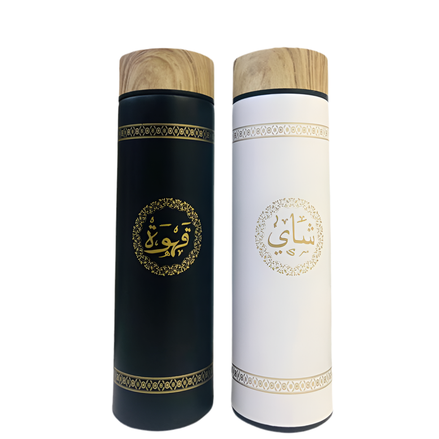 2 PCs Stainless Steel Vacuum Flask Set