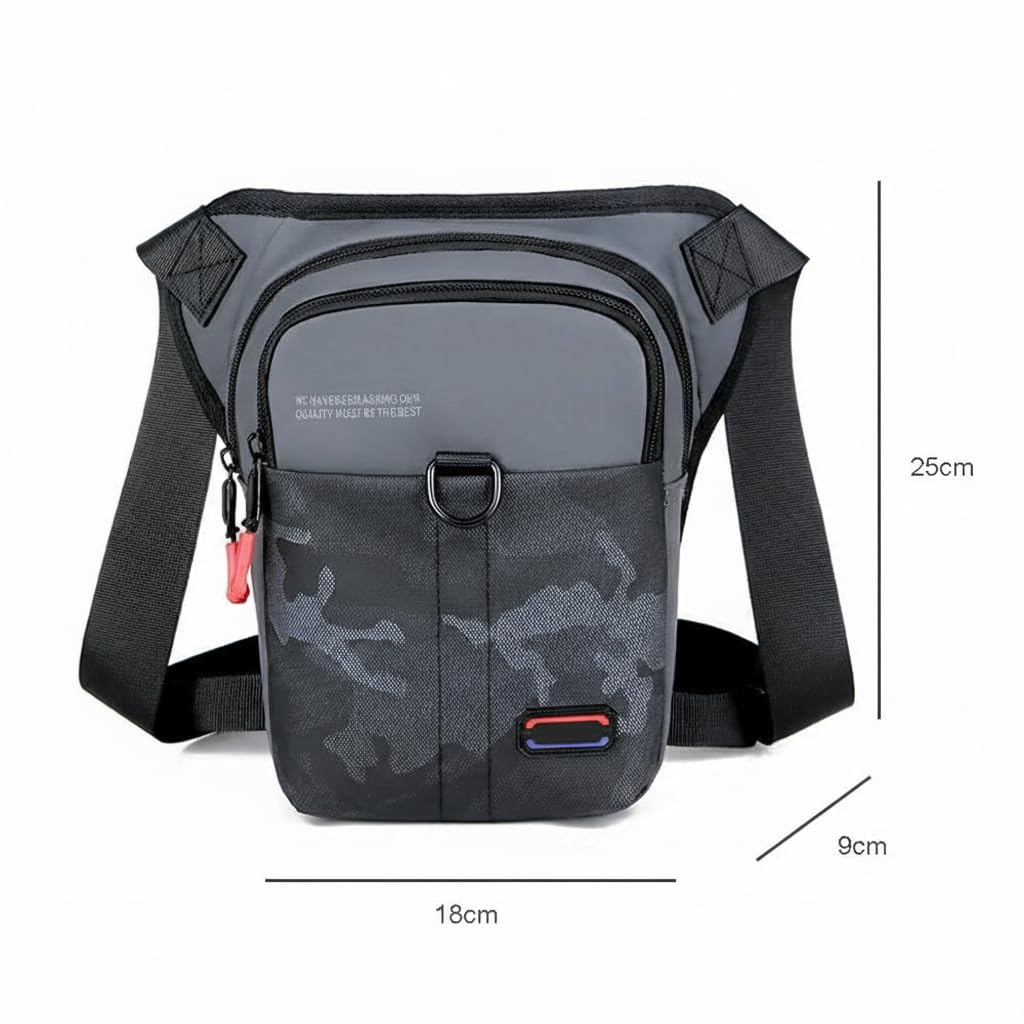 KASTWAVE Men's Shoulder Bag, Travel Waist Bag, Waterproof Waist Leg Bag, Waist Bag for Hiking Cycling for Hiking, Travel & Outdoor Activities