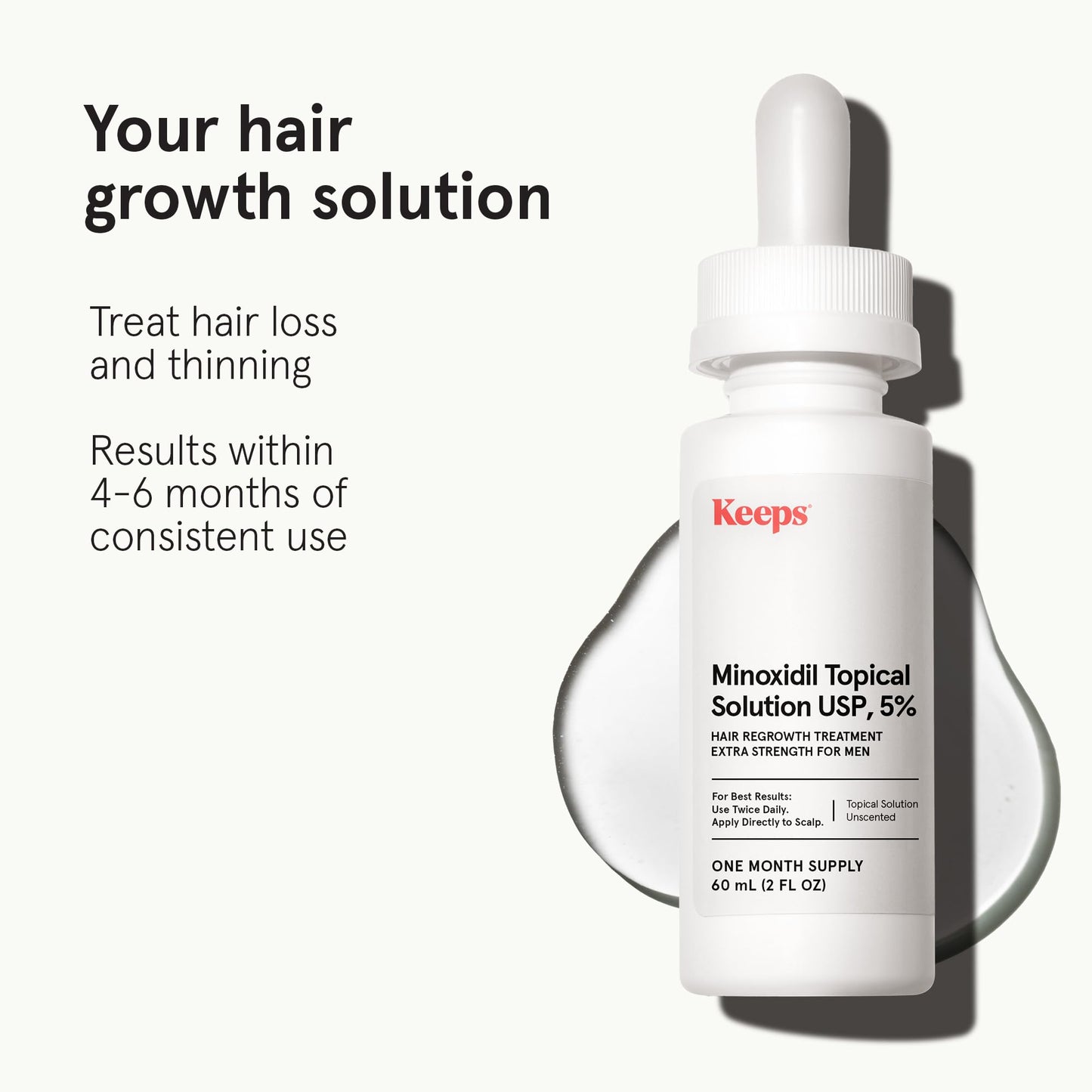 Keeps Extra Strength Minoxidil for Men - 5% Minoxidil Hair Growth Serum - Hair Loss & Regrowth Treatment for Thinning & Bald Spots - Clinically Proven Hair Growth Products - Unscented Topical Aerosol - Medaid International
