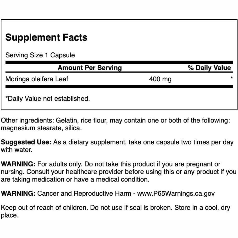 Swanson, Full Spectrum Moringa Oleifera, 400 mg, 60 Capsules