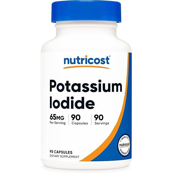 Nutricost Potassium Iodide (KI), 90 Capsules, 65mg Potassium Iodide Per Serving, Vegetarian, Non-GMO & Gluten Free
