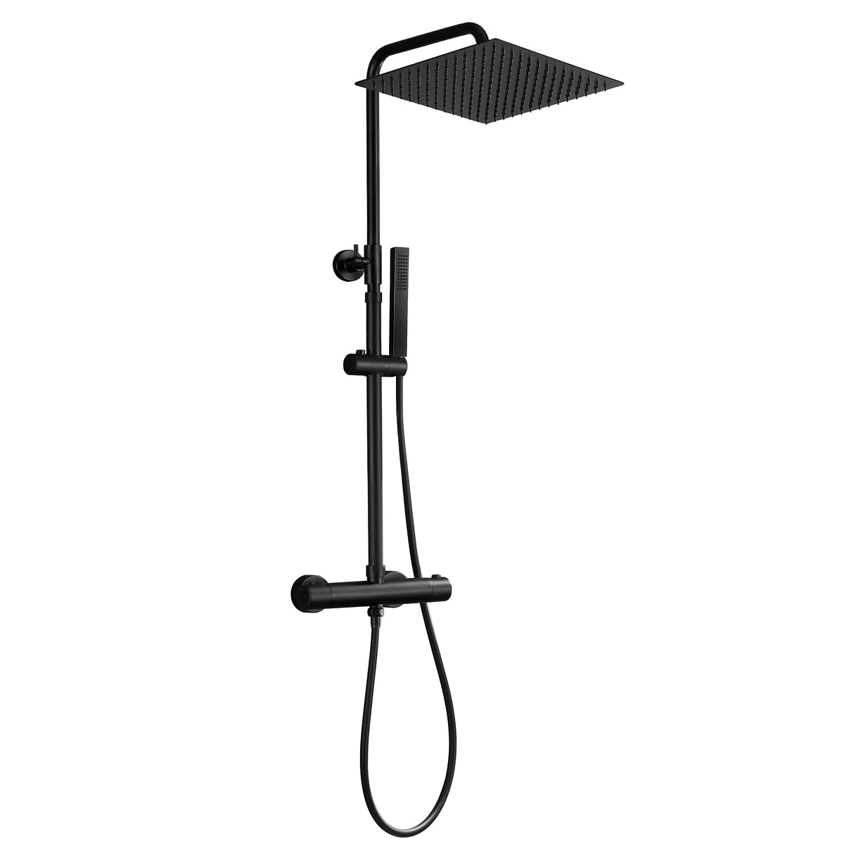 JOHO 304 Stainless Steel Shower Set Rain Shower System with Shower Head (Shower Set with Shower Head Square 20 x 20 cm)