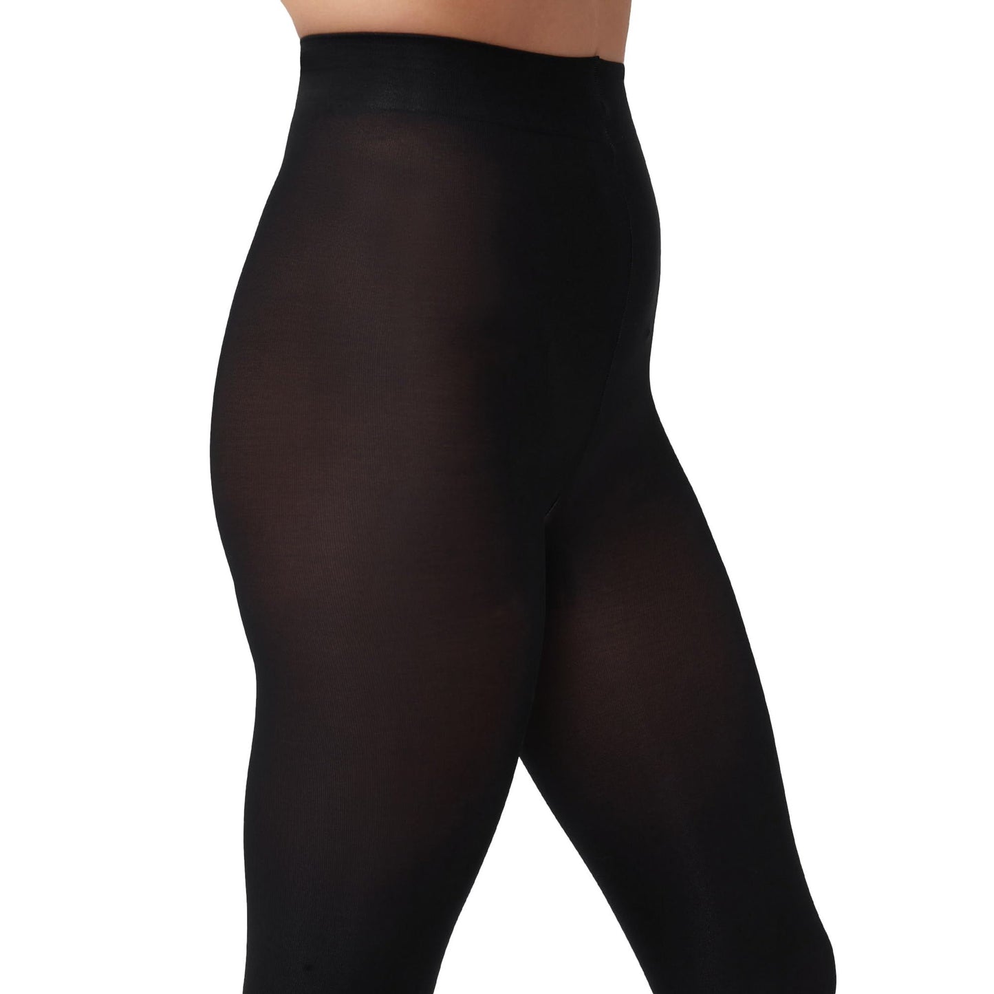 HUE Women’s Opaque Sheer to Waist Tights, Black, 3 - Medaid International