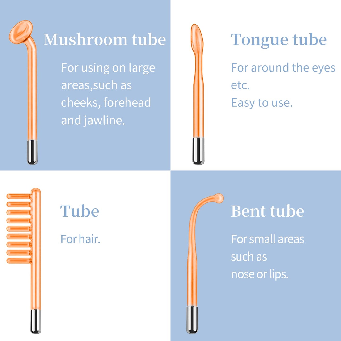 High Frequency Facial Machine - TUMAKOU Portable Handheld High Frequency Facial Skin Wand Machine with 4 Different Tubes - Medaid International