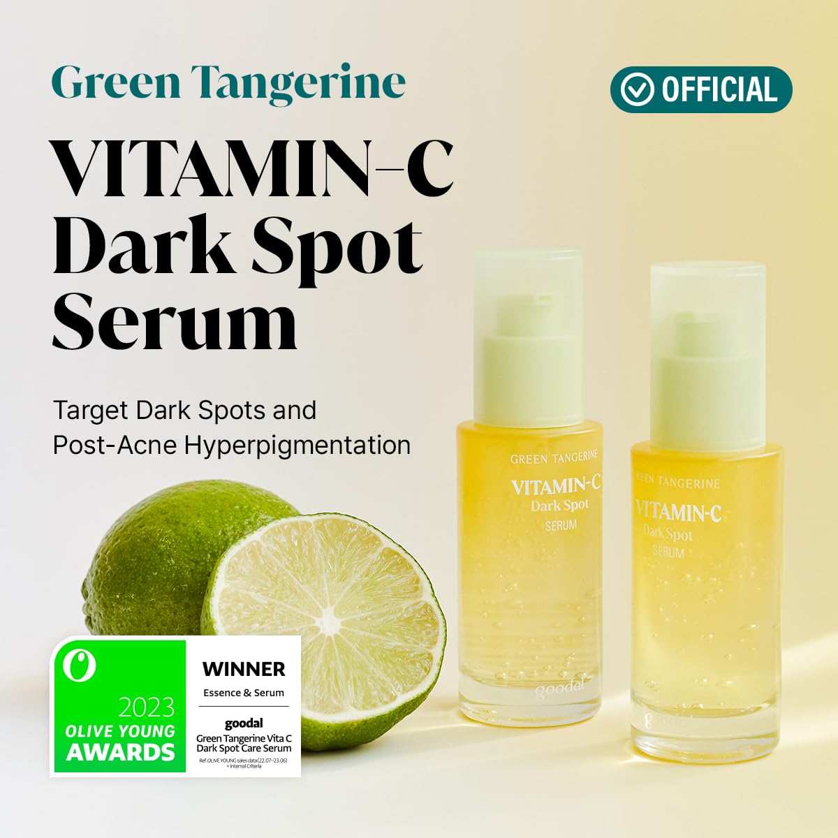 GOODAL Green Tangerine Vitamin C Serum, Korean Skin Care - Advanced Version 1.02 fl oz - Medaid International