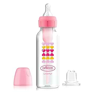 DrBrown's- Narrow OP+ - Bottle 250ML LvL.3 96m+) - Nipple - Sippy Spout - Pink