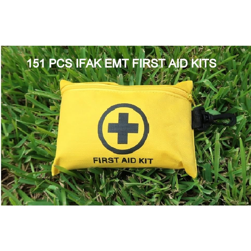 3 Packs 151 Pcs First Aid Kits Small for Survival Emergency Trauma Military Tactical Medical School Office Home Hunting Camping Hiking Fishing IFAK EMT Bag