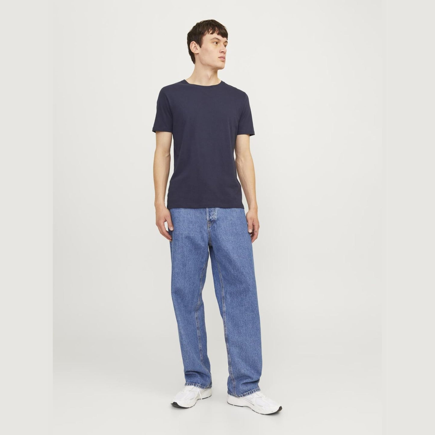 Jack & Jones Men's Organic Basic 3 Pack T-Shirt - Black/Navy/White - XL - Medaid International