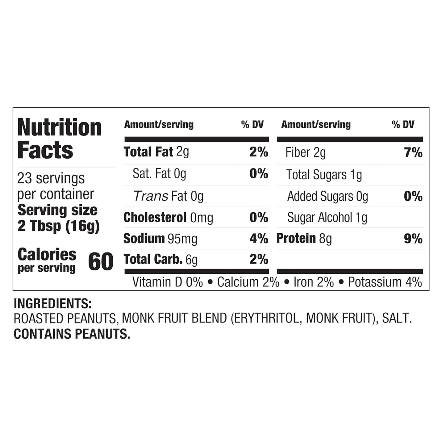 PBfit No Sugar Added Peanut Butter Powder, Powdered Peanut Butter Spread from Real Roasted Peanuts, 8g Protein, Made with Erythritol and Monk Fruit, 13 Ounce (Pack of 1)