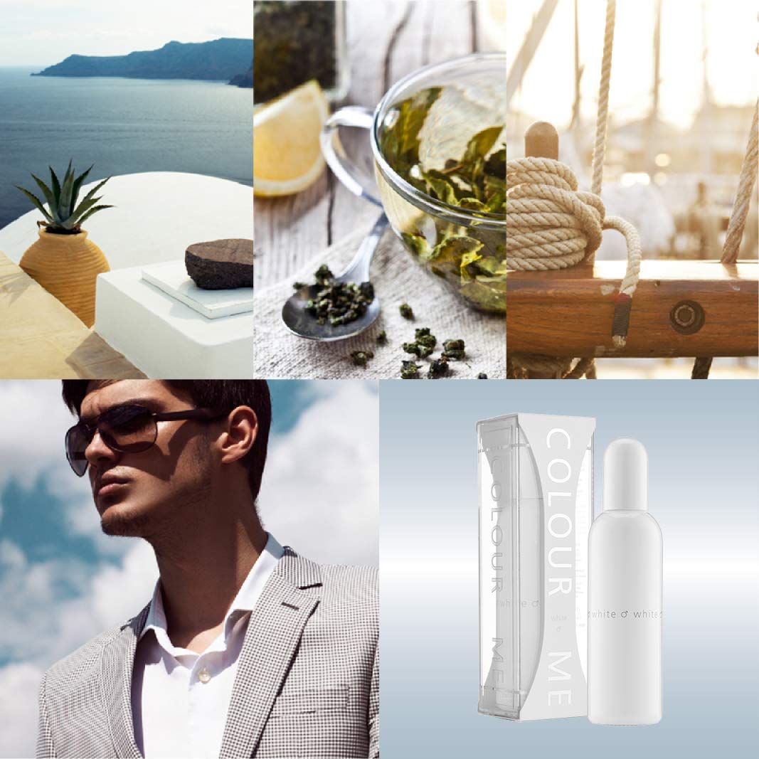 COLOUR ME Milton-Lloyd White - Cologne for Men - Aromatic Fougere Fragrances - Mens Cologne - Long Lasting Perfume for Men - Eau de Parfum - 3 oz - Medaid International