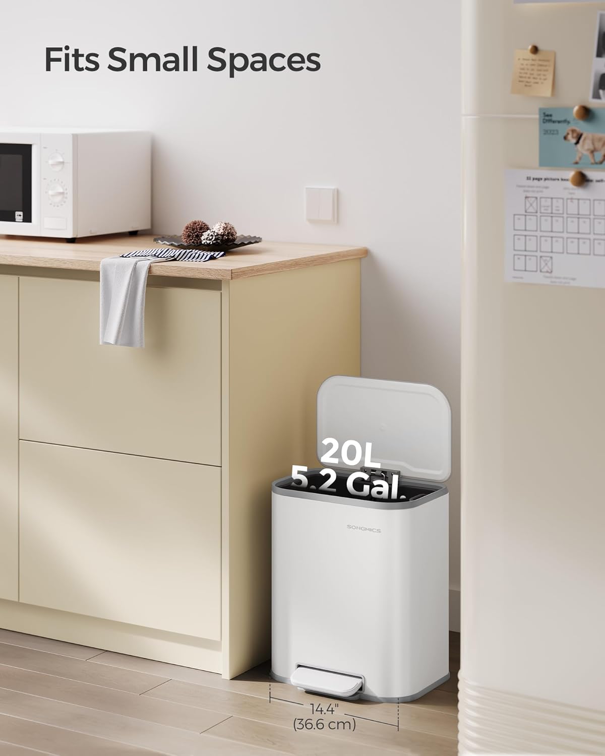 SONGMICS Kitchen Bin LTB542W02