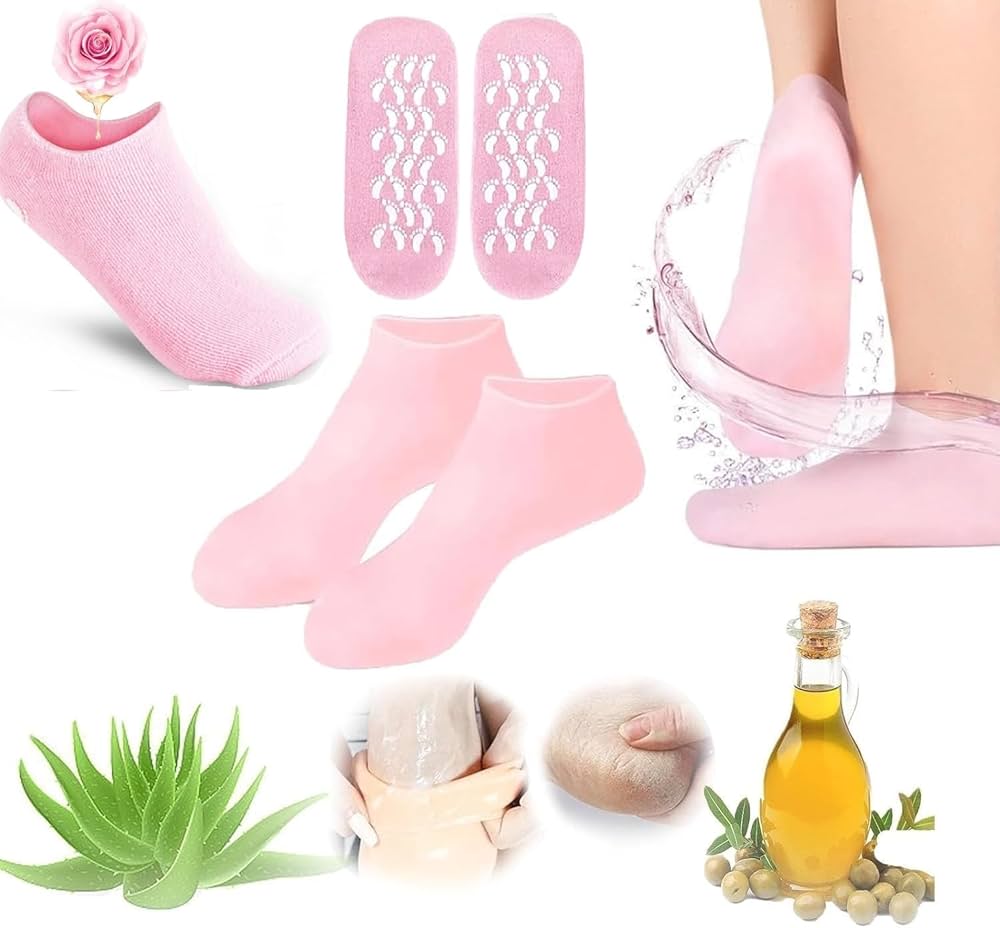 Moisturizing Silicone Gel Socks | 2 Pieces جوارب سيليكون مرطبة | 2 قطعة