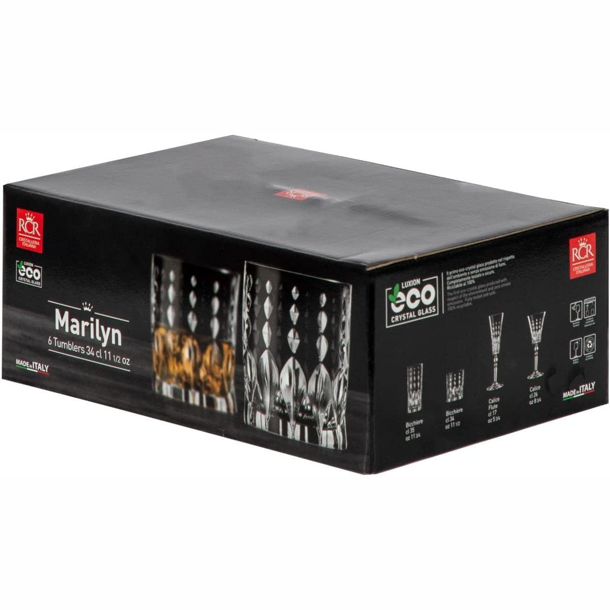 RCR marilyn DOF tumbler set of 6 - 34cl