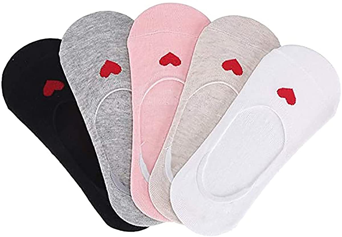 KASTWAVE Anti Slip Socks No Show Kids Socks Low Cut Ultra Soft Cotton Anti Slip for 6-12 Years Girls