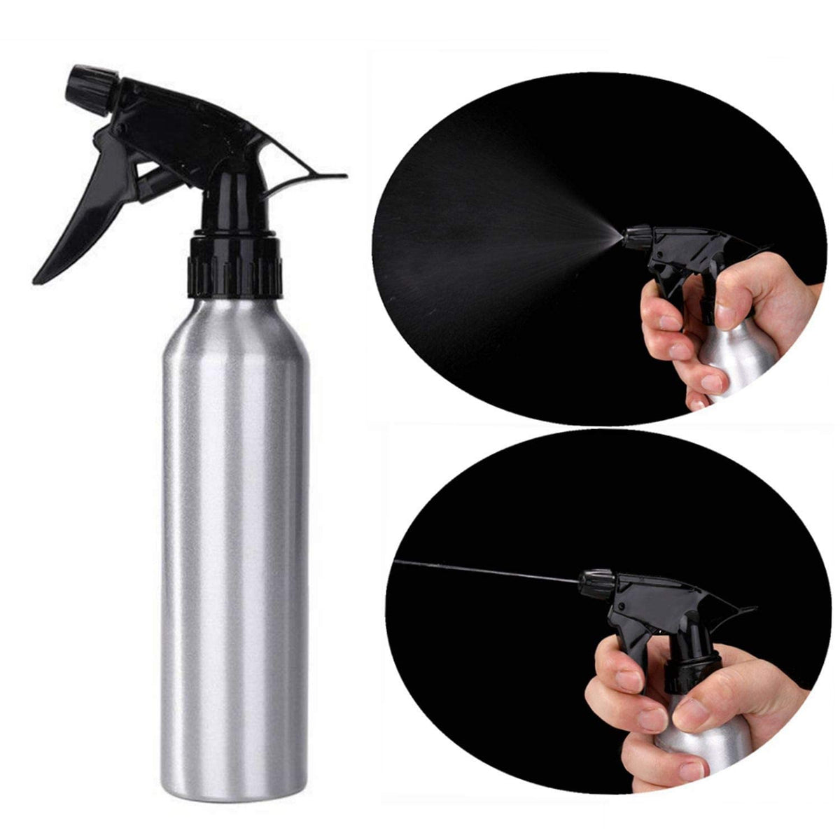 TERRIFI 250ml Empty Aluminum Spray Bottle, 2pcs Reliable Sprayer Empty Spray Bottles Atomizer Mist Perfume for Hairdressing Green Soap Flowers Water Sprayer Tool