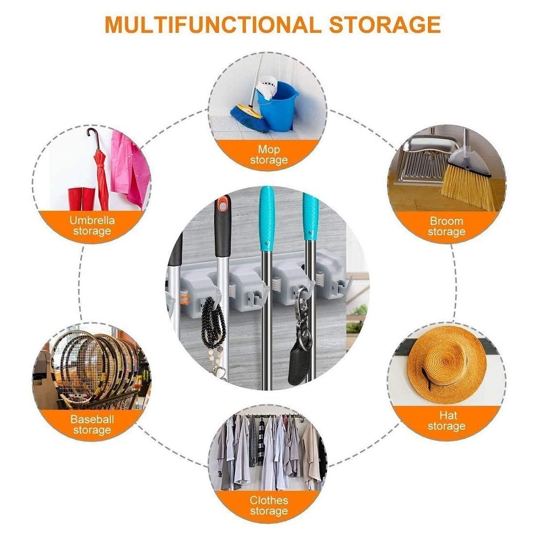 Wall-Mounted Broom Holder