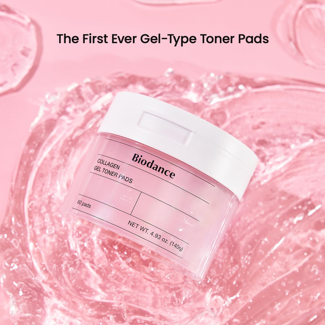 Biodance Collagen Gel Toner Pads, Pore Minimizer for Face, Improving Elasticity, Plumping Toner Pads for Sensitive Skin, Korean Skincare, Stocking Stuffers for Teen Girlsㅣ4.93 fl.oz.(140g)*60Pads - Medaid International