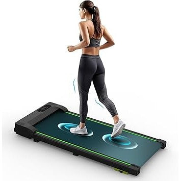 Walking Pad Treadmill For Home & Office, Protable Compact Under Desk Slim Treadmill With Remote, Home Walking Machine For Exercise, LED Display, 265lbs, Installation Free