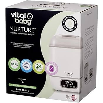 Vital Baby Pro Steam Steriliser & Dryer, 3 Modes, Tall Design