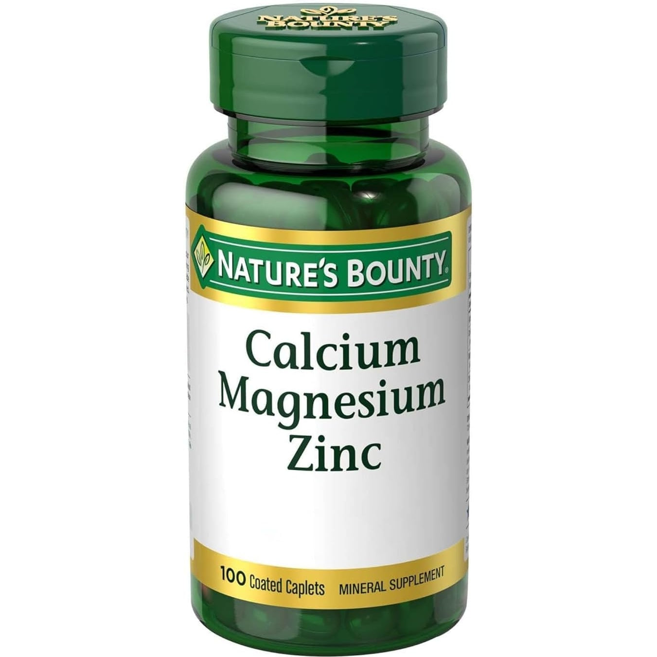 Nature's Bounty Calcium Magnesium & Zinc Caplets, Immune & Supporting Bone Health, 100 Count - Medaid International