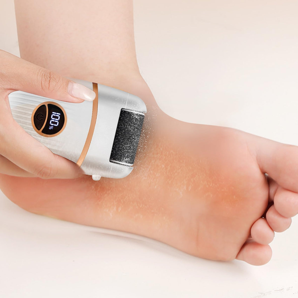 TERRIFI Automatic Callus Remover for Feet, Rechargeable Pedicure Tools, Electric Foot Callus Remover with 3 Roller Heads, 2 Speed Waterproof Foot File for Dead Hard Cracked Dry Skin