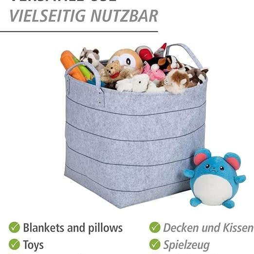 Felt storage basket Mod. Nella Grey, XL By Wenko.de