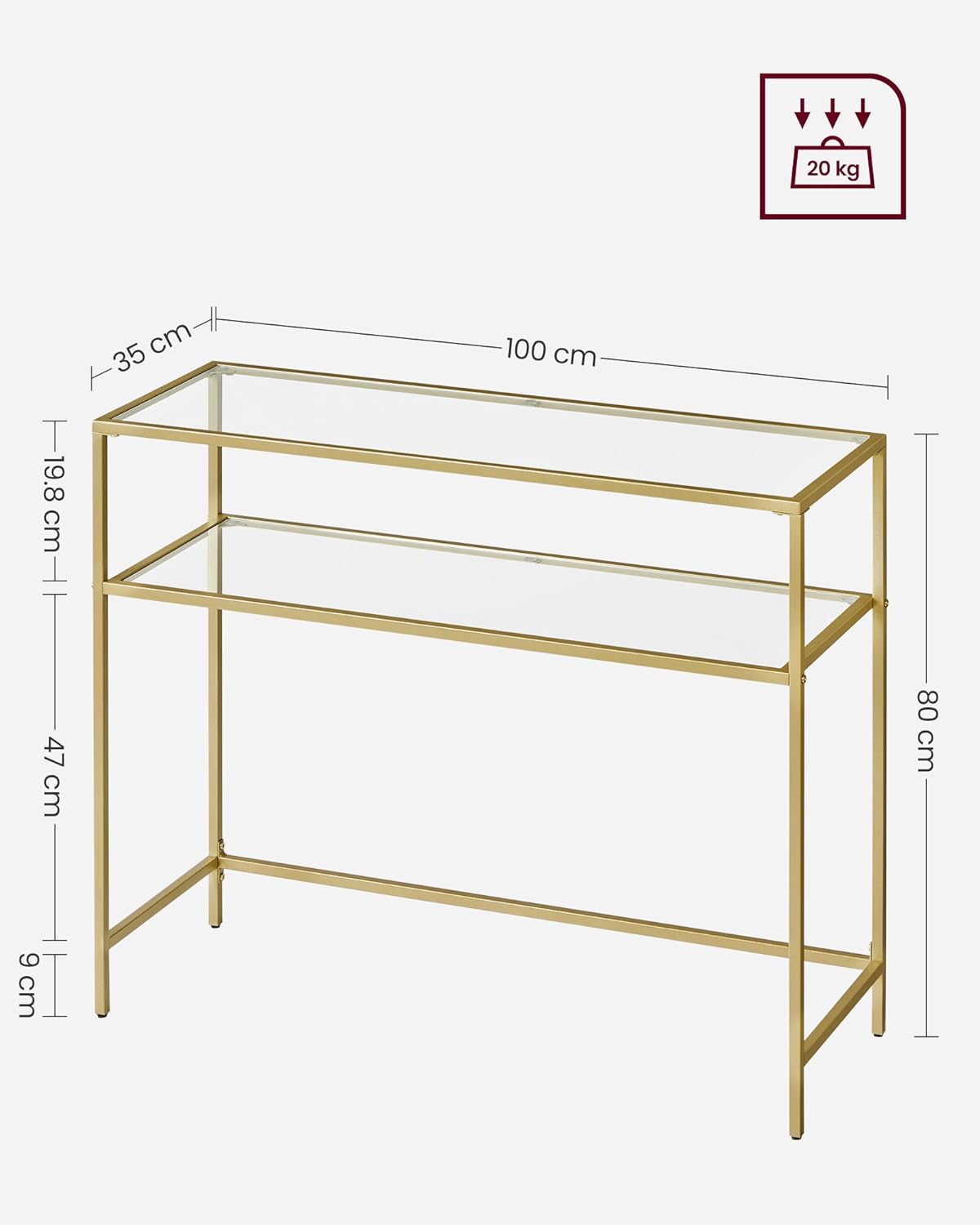 VASAGLE Console Table LGT025A01