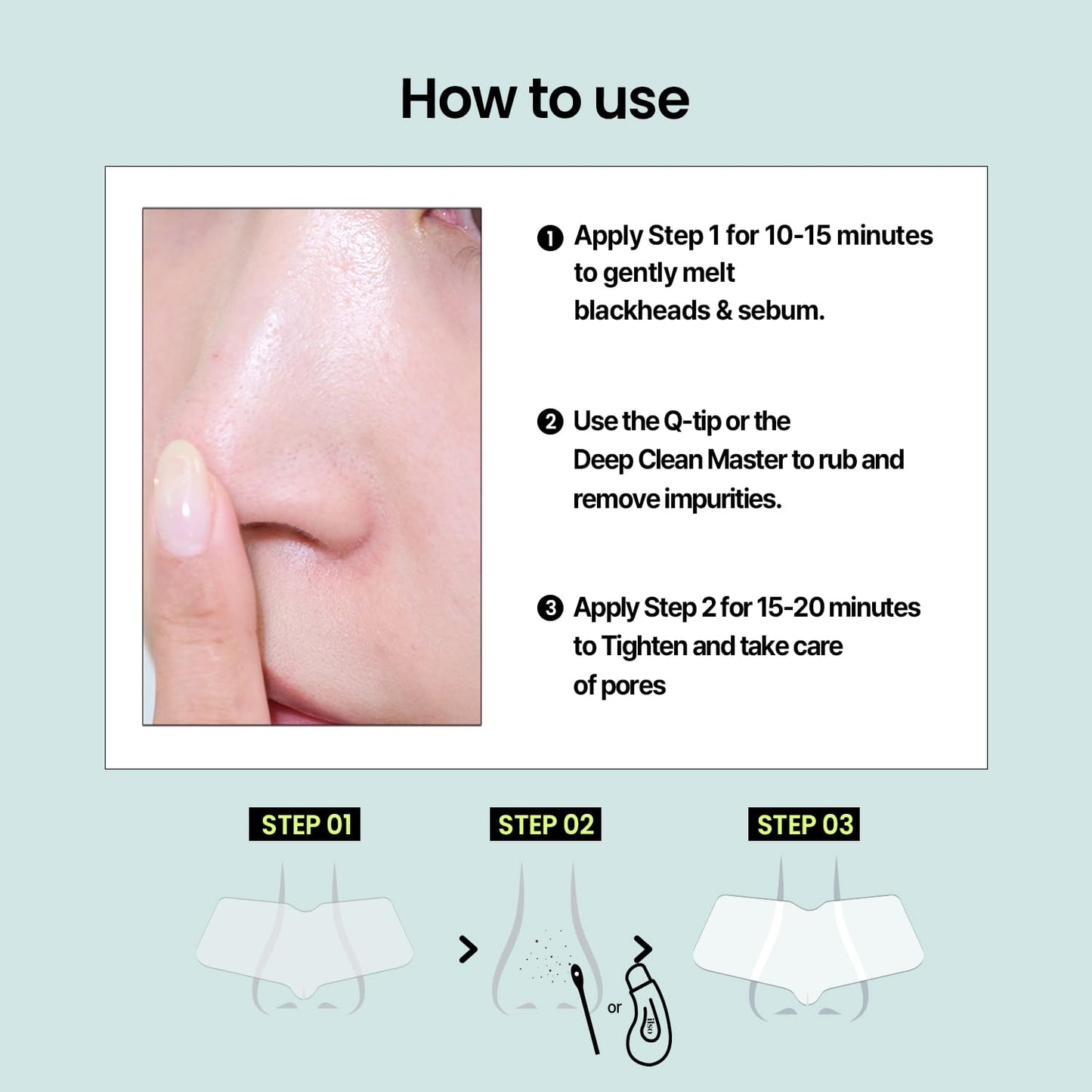 ilso Natural MILD Clear Nose Patch/Blackhead Remover for Nose/Targets PORES & PIMPLES/Facial Skin Care/Dermatologist Approved/Korean Skin Care to Absorb Acne Nose GUNK (5 PCS) - Medaid International