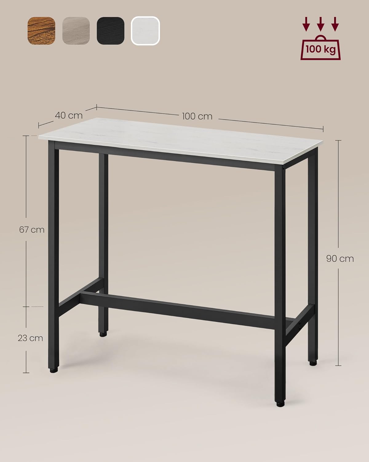 VASAGLE Bar Table LBT010B73