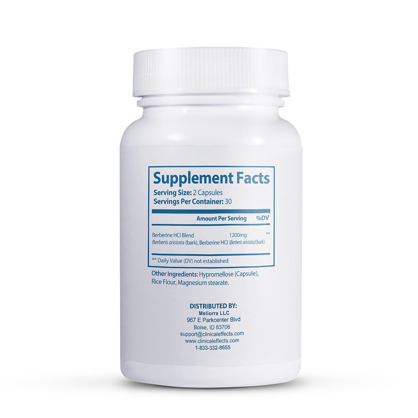 Clinical Effects Berberine HCL - Pure Berberine 1200mg - Liver Support - Vegan Supplement - 60 Veggie Capsules - Made in The USA - Medaid International