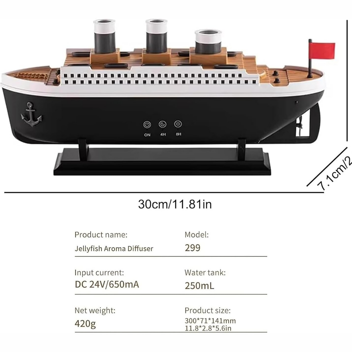 üö¢ Titanic Humidifier & Essential Oil Diffuser ‚Äì Aromatherapy - Medaid International