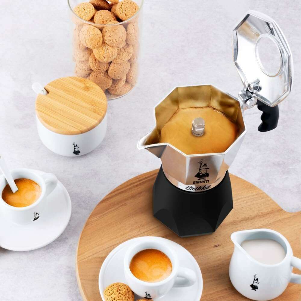 Brikka, Black Aluminum Coffee Maker - Medaid International