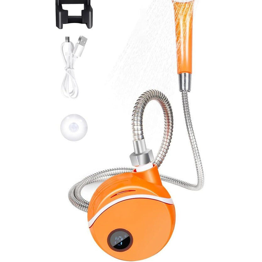 Portable Camping Shower – Rechargeable Digital Display Pump